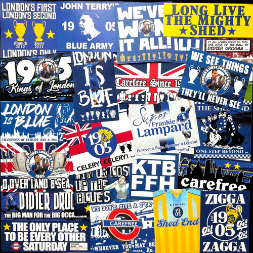 100 adesivi chelsea ispirati - adesivi,