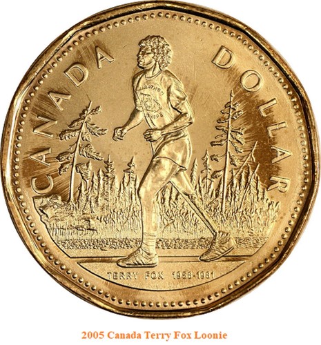 2005 canada terry fox loonie - 2005,